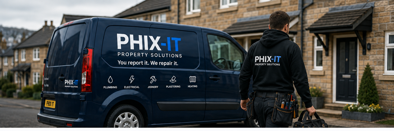 PHIX-IT vehicle outside a residential property
